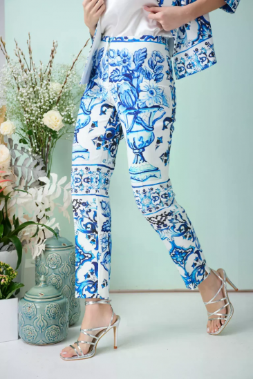 Ζακέτα και παντελόνι πορσελάνη  -  22296-8