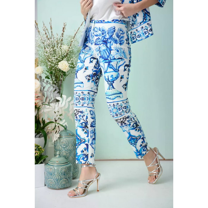 Ζακέτα και παντελόνι πορσελάνη  -  22296-8