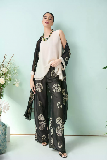 Παντελόνα διπλή με κέντημα  -  WFT-23071