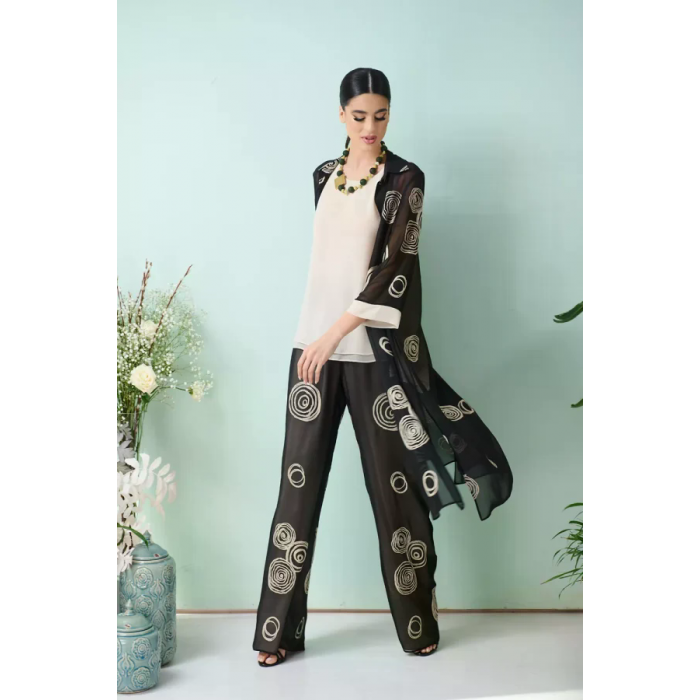 Παντελόνα διπλή με κέντημα  -  WFT-23071