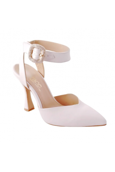 Νυφική Δερμάτινη Εξώφτερνη Γόβα  9cm  by Trace | 92167-LL