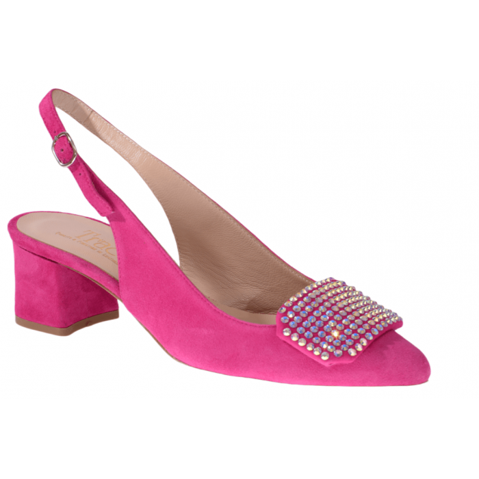 Cardinalle  by Trace  Γόβα δερμάτινη Sling Back - Φουξια