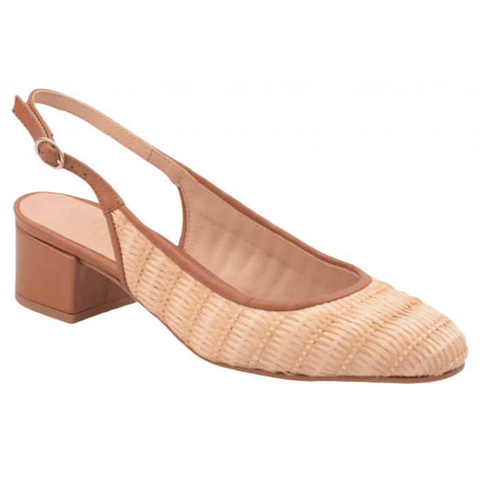Monaco by Trace Γόβα Sling Back - ψάθινη εμφάνιση - Ταμπα