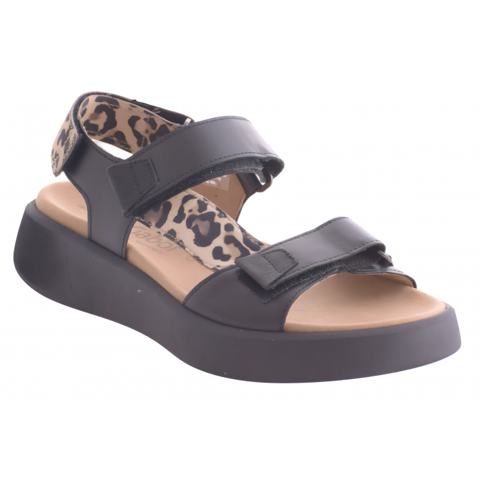 Gabor Δερμάτινα Ανατομικά Πέδιλα  - GAB.62862 - Μαυρο