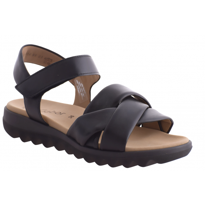 Gabor Δερμάτινα Ανατομικά Πέδιλα  - GAB.64812 - Μαυρο