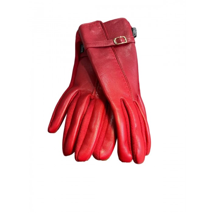 Γυναικεία Γάντια - Δέρμα - Κοκκινο