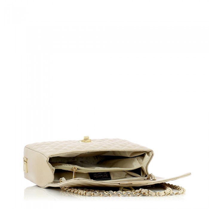 Guy Laroche Δερμάτινη τσάντα ώμου Abigail GL-1000 - Μπεζ Guy Laroche Δερμάτινη τσάντα ώμου Abigail GL-1000 - Μπεζ