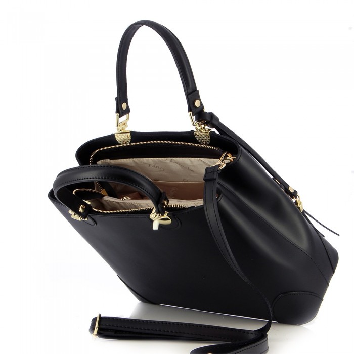 Guy Laroche Δερμάτινη Τσάντα Ώμου GL-8228 - Μαυρο Guy Laroche Δερμάτινη Τσάντα Ώμου GL-8228 - Μαυρο