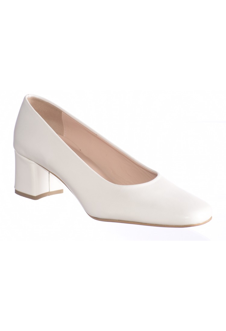 Δερμάτινη Γόβα με καρέ τακούνι 5 cm - byTrace  |  Art.642-HZ