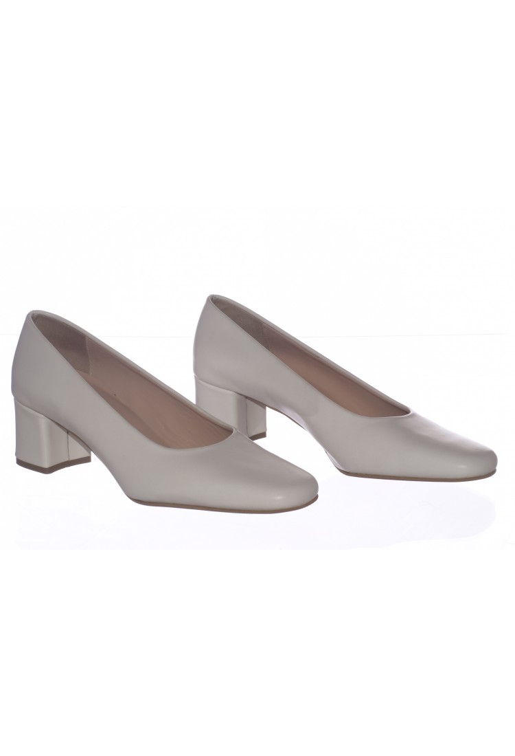 Δερμάτινη Γόβα με καρέ τακούνι 5 cm - byTrace  |  Art.642-HZ