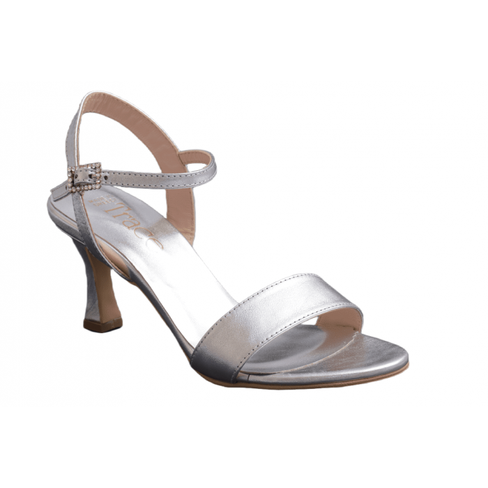 Nefeli - Πέδιλο με Anκle Strap 7cm - Ασημι