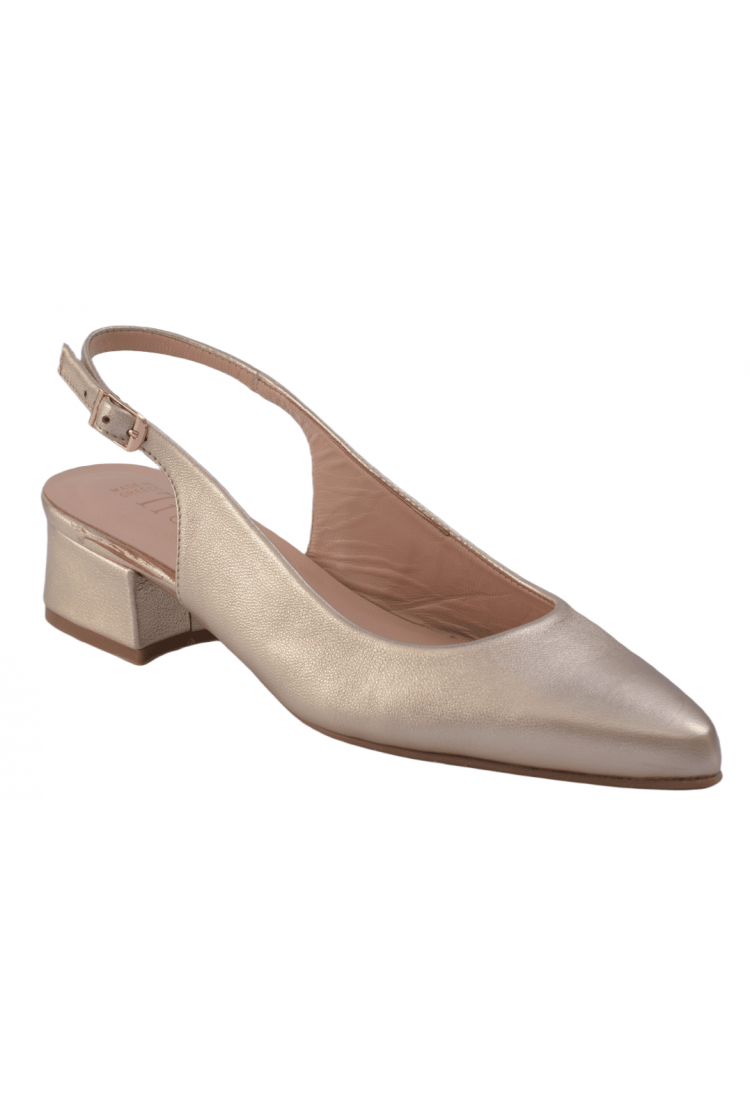 Elly sand by Trace - Sand leather heel