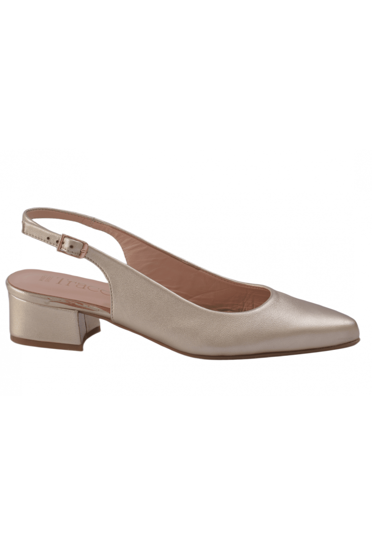 Elly sand by Trace - Sand leather heel