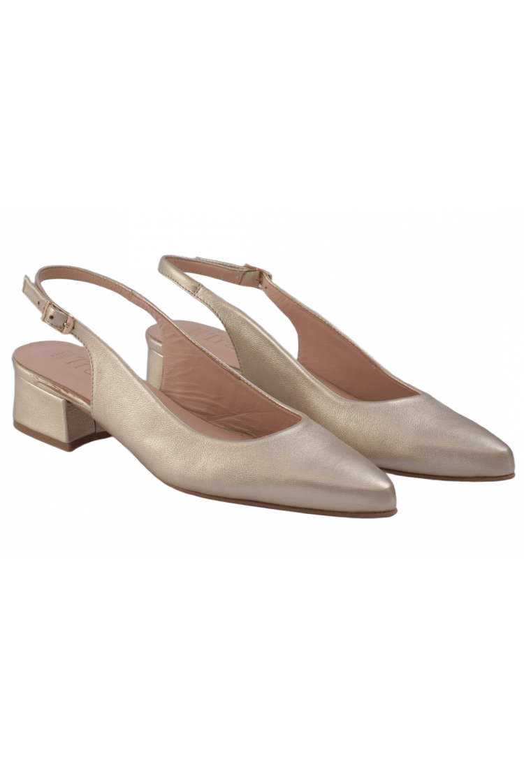 Elly sand by Trace - Sand leather heel