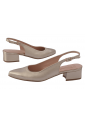 Elly sand by Trace - Sand leather heel