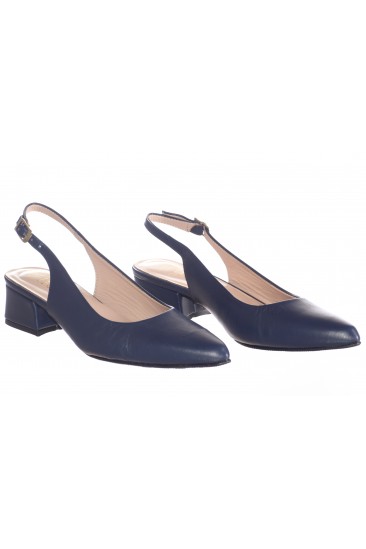 Γόβα Εξώφτερνη Δερμάτινη   Elly  by Trace  - 3,5 εκ τακούνι   | TRAC-222-SK