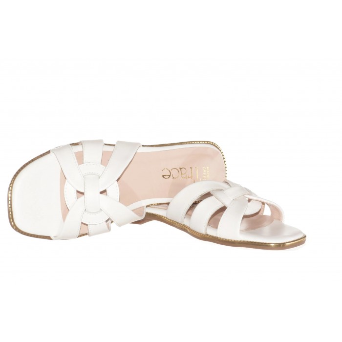 Σανδάλια Δερμάτινα - Paros  By Trace   | Nr-900 - Λευκο