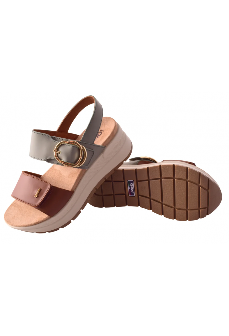 Γυναικεία σανδάλια με   πλατφόρμα 4.4 cm σε χρώμα beize  by IGI & CO | 1178044