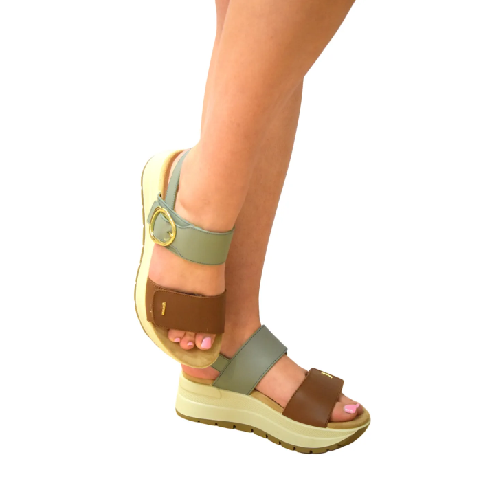 Γυναικεία σανδάλια με   πλατφόρμα 4.4 cm σε χρώμα beize  by IGI & CO | 1178044 - Καφε