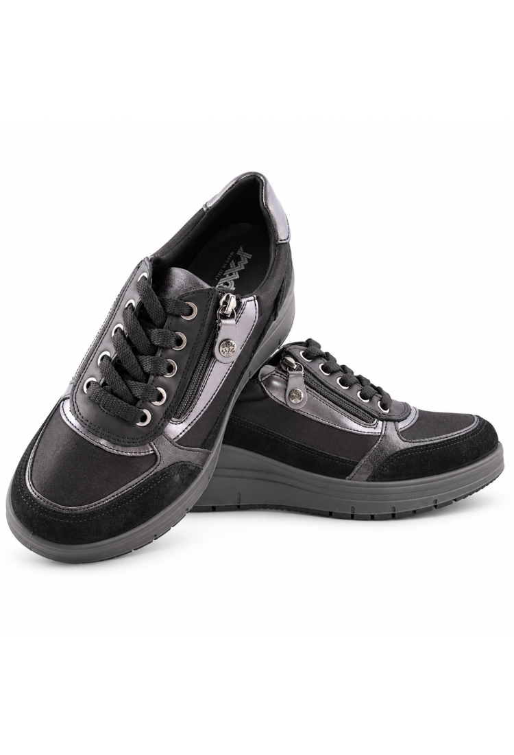 IMAC 205710 Γυναικεία Δερμάτινα Sneakers με Φερμουάρ & Ανατομικό Πέλμα