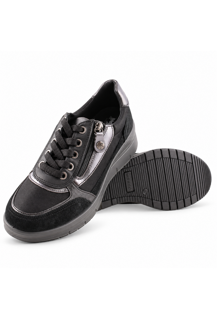 IMAC 205710 Γυναικεία Δερμάτινα Sneakers με Φερμουάρ & Ανατομικό Πέλμα