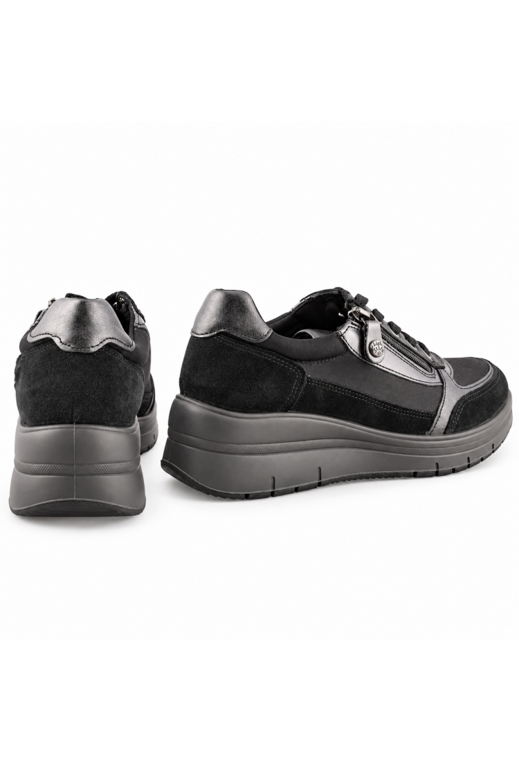 IMAC 205710 Γυναικεία Δερμάτινα Sneakers με Φερμουάρ & Ανατομικό Πέλμα
