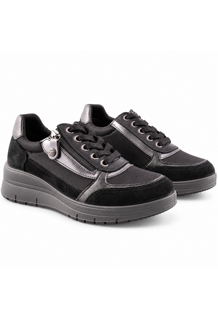 IMAC 205710 Γυναικεία Δερμάτινα Sneakers με Φερμουάρ & Ανατομικό Πέλμα