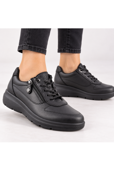 IMAC 206010 Γυναικεία Δερμάτινα Sneakers με Φερμουάρ & Ανατομικό Πέλμα