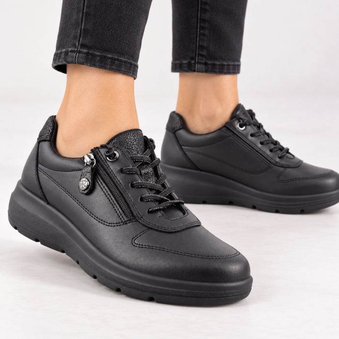 IMAC 206010 Γυναικεία Δερμάτινα Sneakers με Φερμουάρ & Ανατομικό Πέλμα