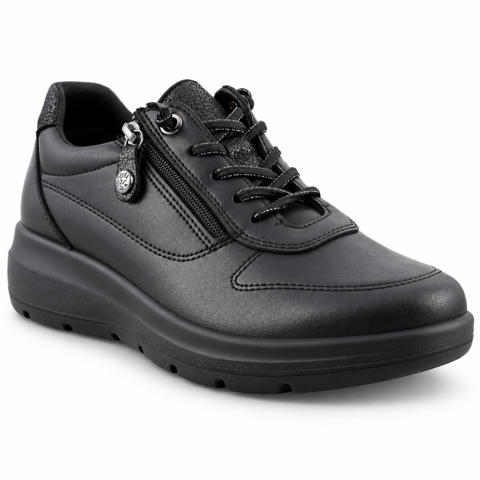 IMAC 206010 Γυναικεία Δερμάτινα Sneakers με Φερμουάρ & Ανατομικό Πέλμα