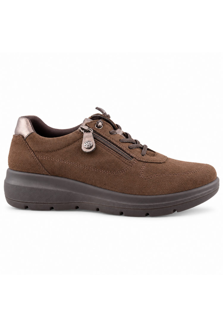 IMAC 206011 Γυναικεία  Sneakers δέρμα Nubuck με Φερμουάρ & Ανατομικό Πέλμα 4 εκ