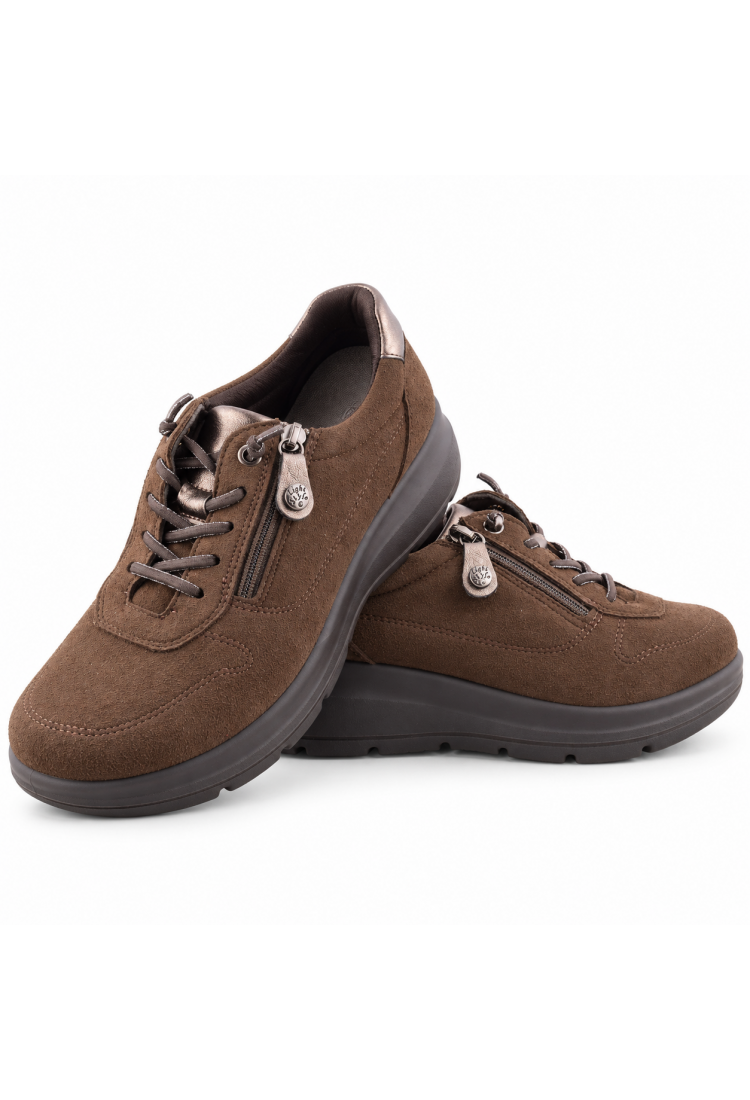 IMAC 206011 Γυναικεία  Sneakers δέρμα Nubuck με Φερμουάρ & Ανατομικό Πέλμα 4 εκ