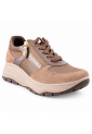 IMAC 208210  Γυναικεία Ανατομικά Sneakers Nubuck Μαύρα ή Πούρο με Έξτρα Φάρδος