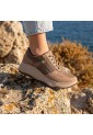 IMAC 208210  Γυναικεία Ανατομικά Sneakers Nubuck Μαύρα ή Πούρο με Έξτρα Φάρδος