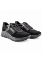 IMAC 208210  Γυναικεία Ανατομικά Sneakers Nubuck Μαύρα ή Πούρο με Έξτρα Φάρδος