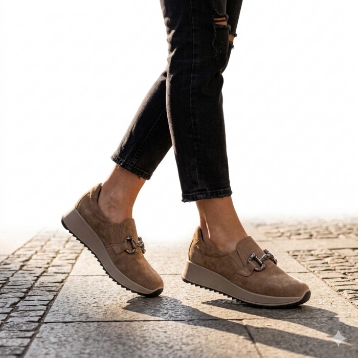 IMAC Γυναικεία Ανατομικά Sneakers Camel Taupe 208351 - Πουρο