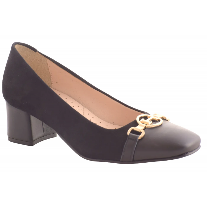 Γόβα  Ανατομική 4 cm  μαλακό δέρμα by  Trace| 1071-KS - Μαυρο