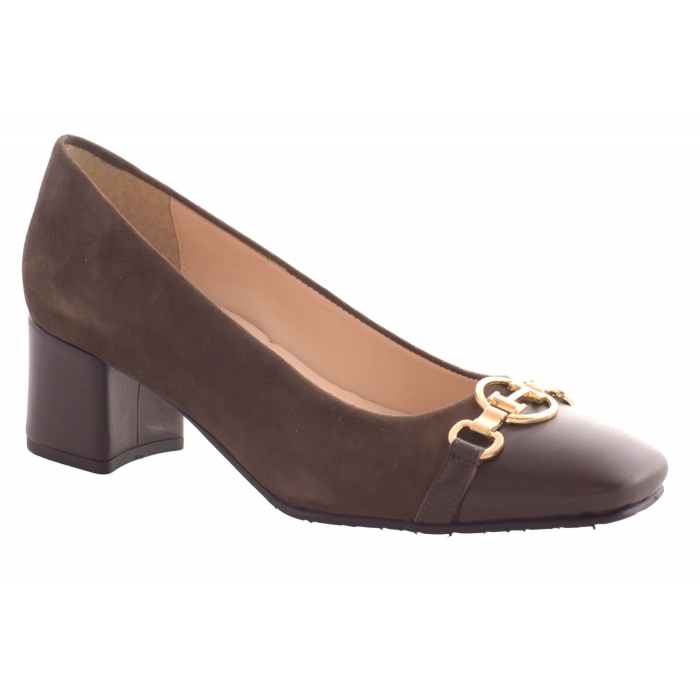 Γόβα  Ανατομική 4 cm  μαλακό δέρμα by  Trace| 1071-KS - Καφε