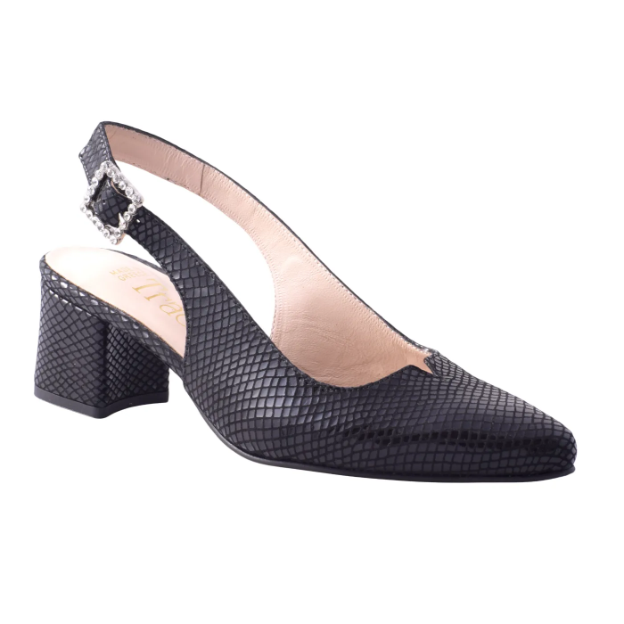 Δερμάτινη Εξώφτερνη  Ανατομική  Γοβα  | 809-KS - Μαυρο