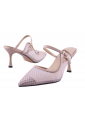 Laura Biagiotti Κομψά Mules 7,5 cm με διάφανο διχτυ |   LB-9676