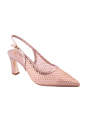 Γυναικείες Γόβες Slingback Laura Biagiotti με Δίχτυ & Μεταλλική Λάμψη – Τακούνι 8εκ   LB-9709