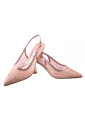 Γυναικείες Γόβες Slingback Laura Biagiotti με Δίχτυ & Μεταλλική Λάμψη – Τακούνι 8εκ   LB-9709