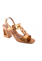 Γυναικεία Πέδιλα Laura Biagiotti 8cm Heel με Περίτεχνο Τακούνι – Metallic Style   LB-9750