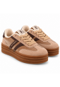 Laura Biagiotti - Γυναικεία Flatform Sneakers Suede Μπεζ  LB-9805