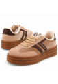 Laura Biagiotti - Γυναικεία Flatform Sneakers Suede Μπεζ  LB-9805