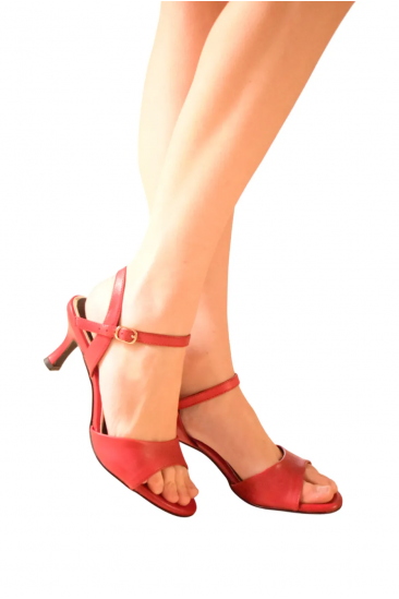 Δερμάτινο πέδιλο Marco Tozzi με τακούνι 6.5 cm   |  2-28309-46-500