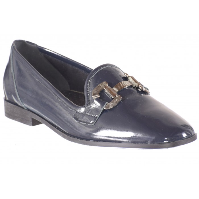 Μοκασίνια Δερμάτινα Ανατομικά  | 502-MS - Μπλε