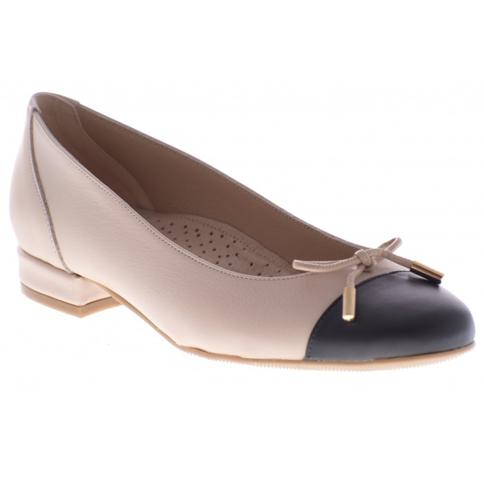 Μπαλαρίνα δερμάτινη | Natalia  by Trace  | 703-MS - Νουντ
