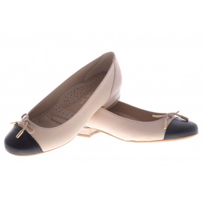 Μπαλαρίνα δερμάτινη | Natalia  by Trace  | 703-MS - Νουντ