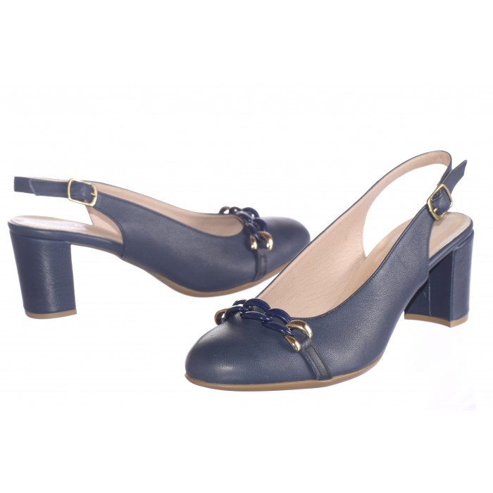 Εξώφτερνη Ανατομική Γόβα by Trace extra Soft Insole Padding  804-MS - Μπλε